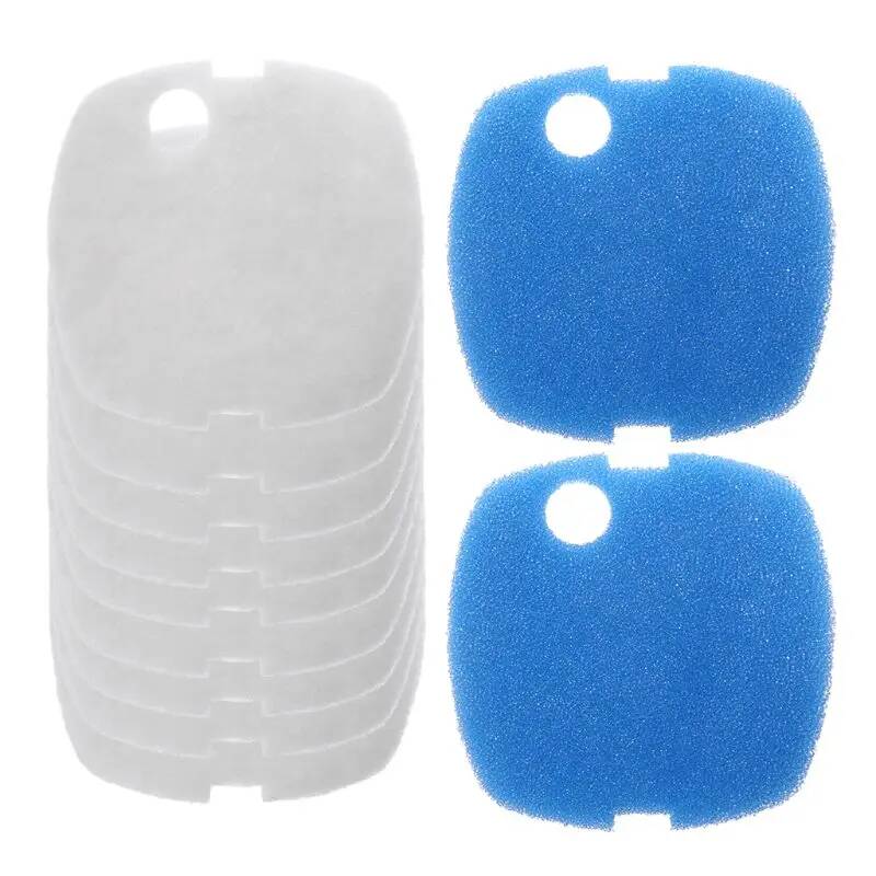 Marine Aquarium Hardscape - 6/10pcs Aquarium Sponge Filter Pads White+blue